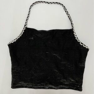 United Colors of Benetton - sequin halter crop top - size small